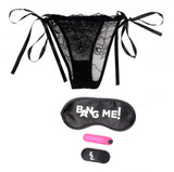 BANG! POWER PANTY LACE PANTIES BULLET & BLINDFOLD KIT PINK