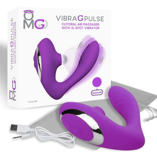 OMG Vibra G Pulse Clitoral Massager with G-Spot Vibrator Purple