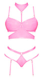 Club Candy Bra, Harness and Panty Pink S/M