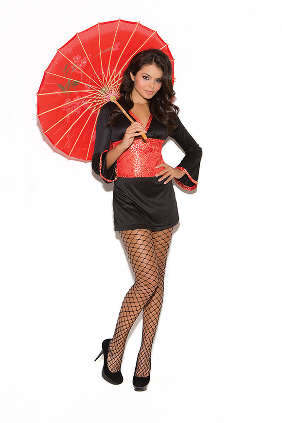 Oriental Goddess - 2 pc. costume includes long sleeve dress with bell sleeves and tapestry sash - WetKitty.love