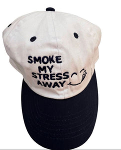 Smoke My Stress Away Blue/White hat